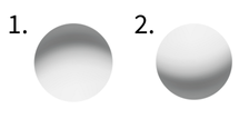 Simple lightness gradients on two circles. Alt Simple lightness gradients on two circles